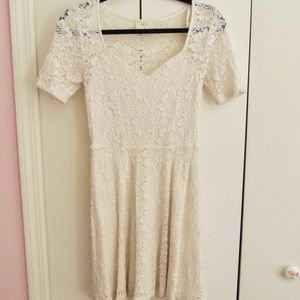 Urban Outfitters White/Eggshell Lace Dress